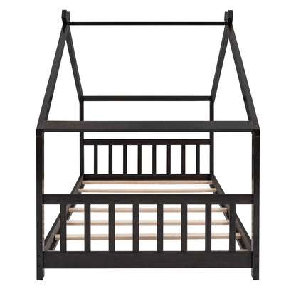 Playhouse Design Bed with Cozy Roof for Kids