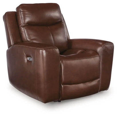 Bexhurst Power Recliner with adjustable headrest in brown leather by Unique Piece Furniture on Tampa Home & Garden Store