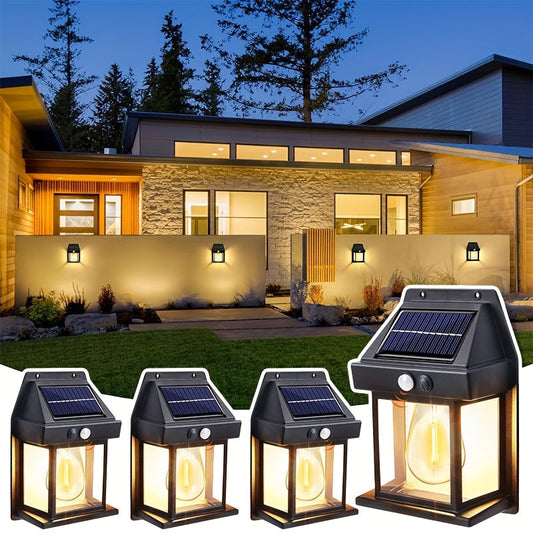 Solar Wall Lights Outdoor – Motion Sensor Dusk to Dawn LED for Yard, Door, Garden - Tampa Home & Garden Store