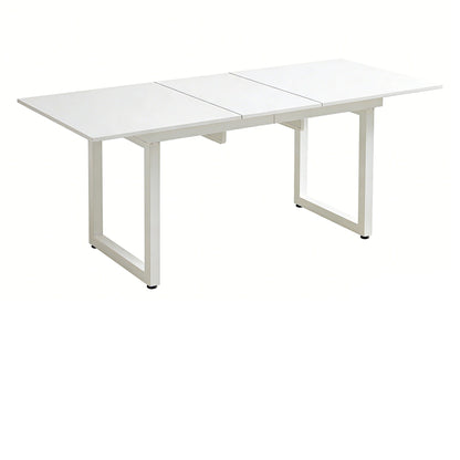 Modern Dining Table with Metal Legs and Firm Top