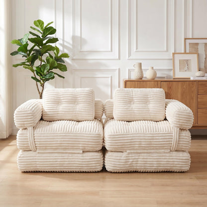 Boneless Foldable Floor Sofa Bed and Pillow