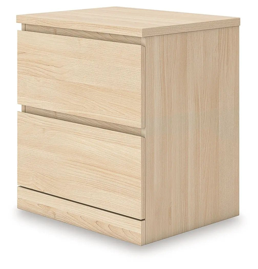 Onita two-drawer night stand natural wood finish by Unique Piece Furniture on Tampa Home & Garden Store