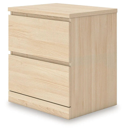 Onita two-drawer night stand natural wood finish by Unique Piece Furniture on Tampa Home & Garden Store