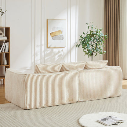 Minimalist Corduroy And Three Seater Sofa