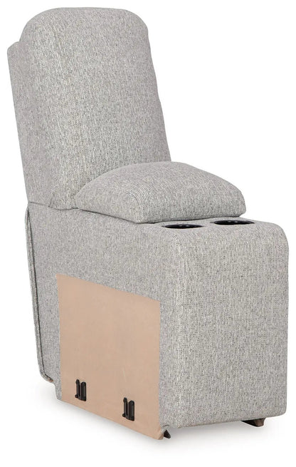 Acklen Place reclining sectional in gray textured fabric with cupholders by Unique Piece Furniture on Tampa Home & Garden Store