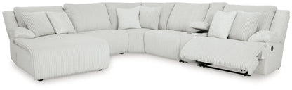 Top Tier Corduroy Reclining Sectional with Chaise