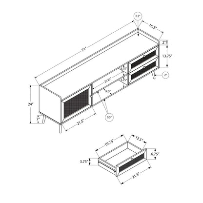 TV stand console with storage drawers and open shelves by Unique Piece Furniture on Tampa Home & Garden Store
