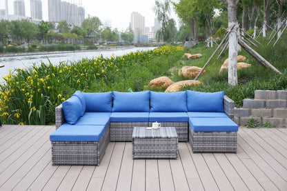 Stylish Outdoor Patio Sofa and Thick Cushion Set