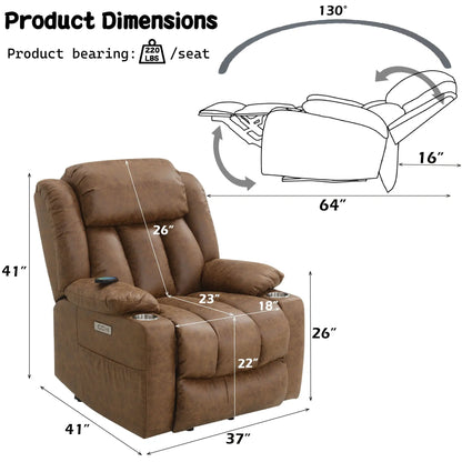 Aire Power Motion Recliner With Lift Massage