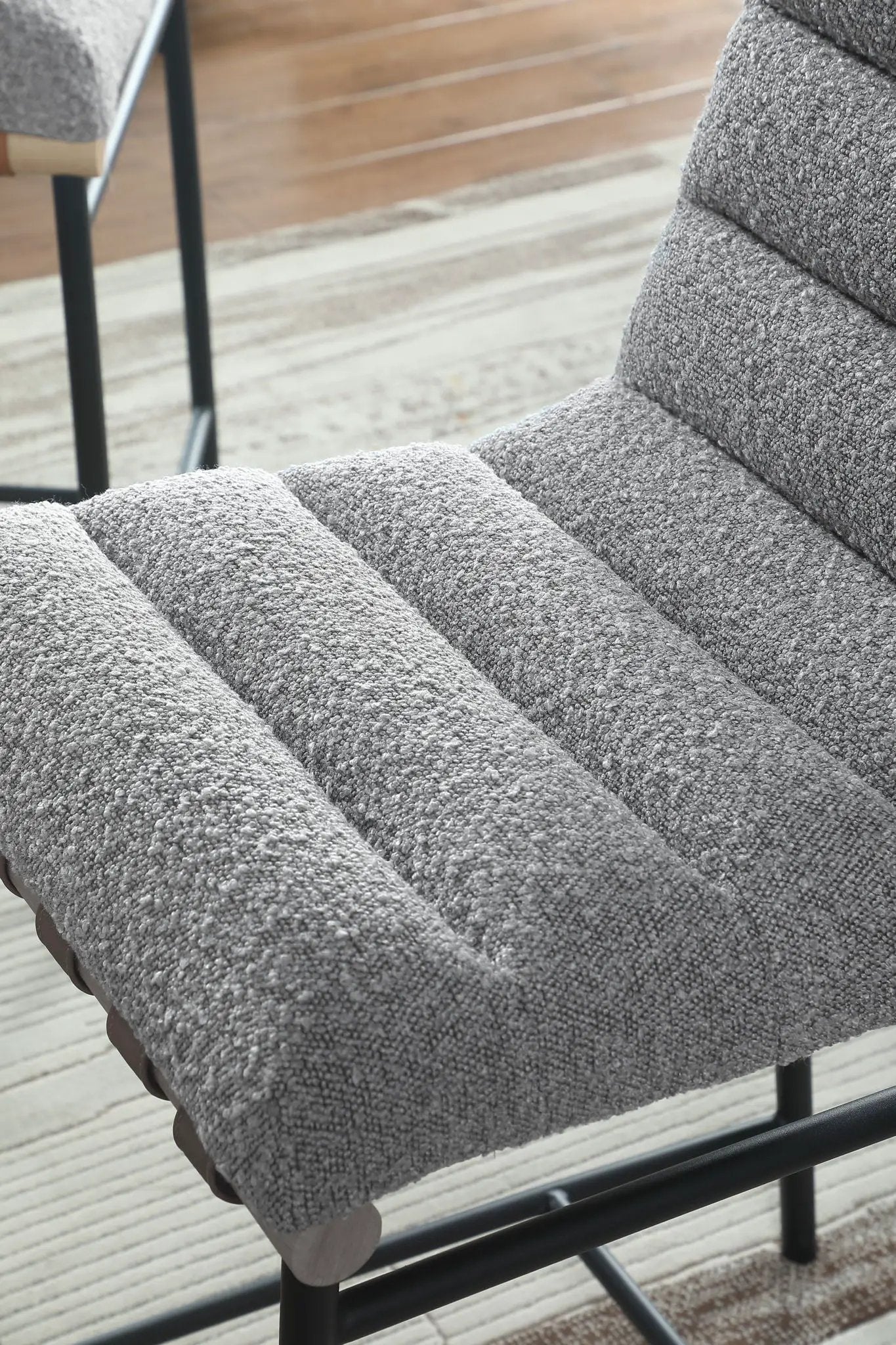 Lahni Boucle Fabric Counter Height Dining Chair