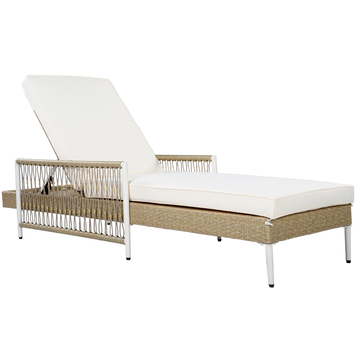 Durable PE Rattan Chaise and Outdoor Patio Set