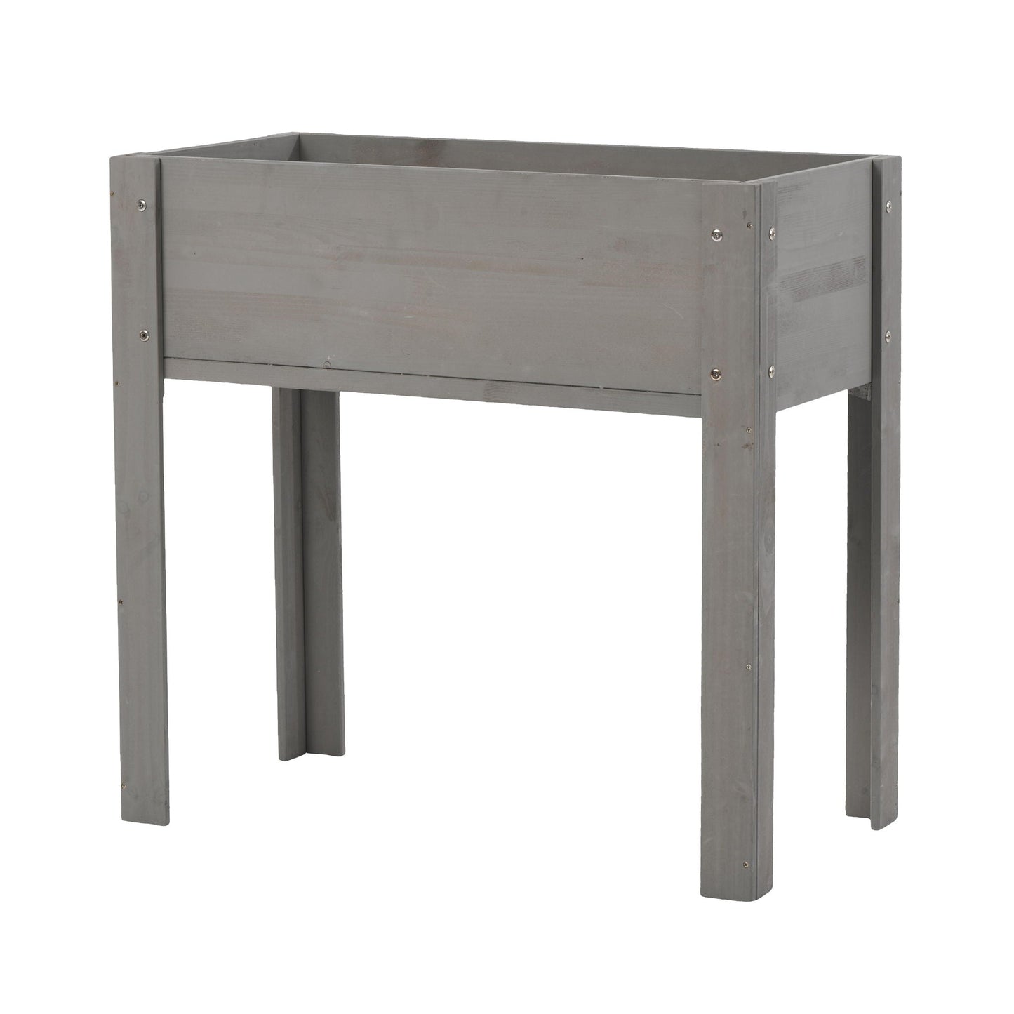 Raised garden bed with legs, gray wood elevated planter by HouseOfZazla for outdoor plants on Tampa Home & Garden Store