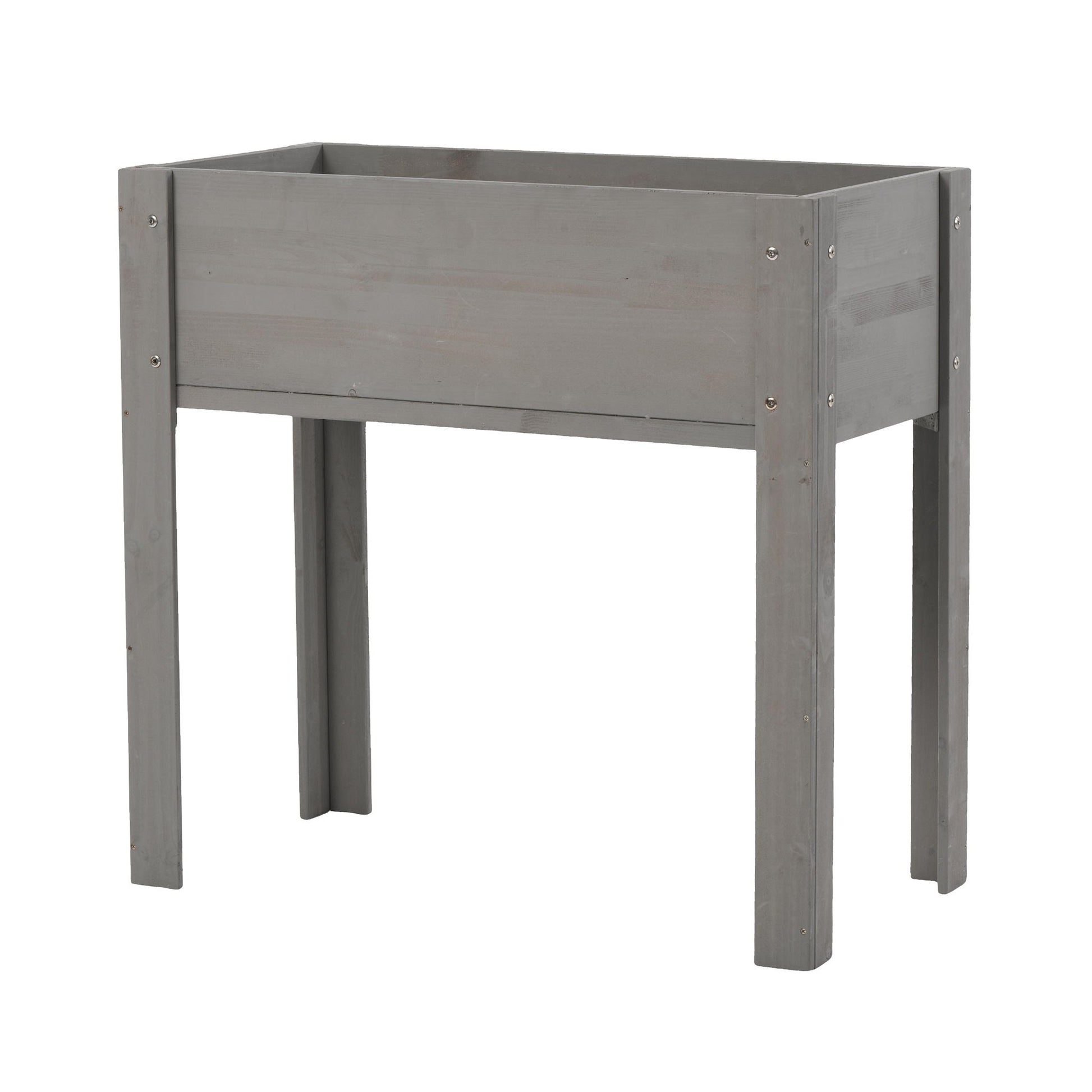 Raised garden bed with legs, gray wood elevated planter by HouseOfZazla for outdoor plants on Tampa Home & Garden Store