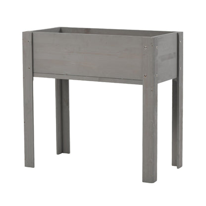 Raised garden bed with legs, gray wood elevated planter by HouseOfZazla for outdoor plants on Tampa Home & Garden Store