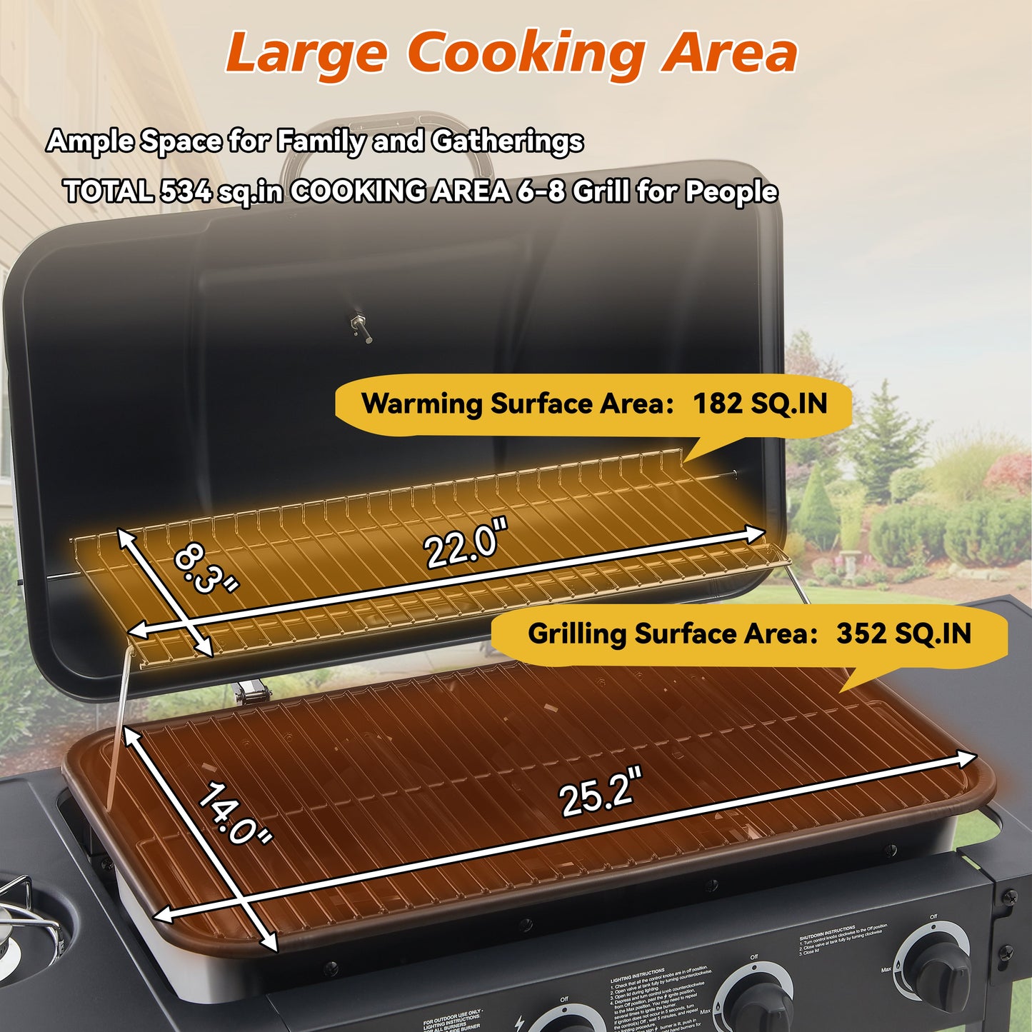 Four Burner Propane Grill and Side Burner Cart