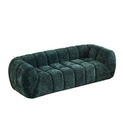 Modern Piano Key Backrest Sofa With Upholstery