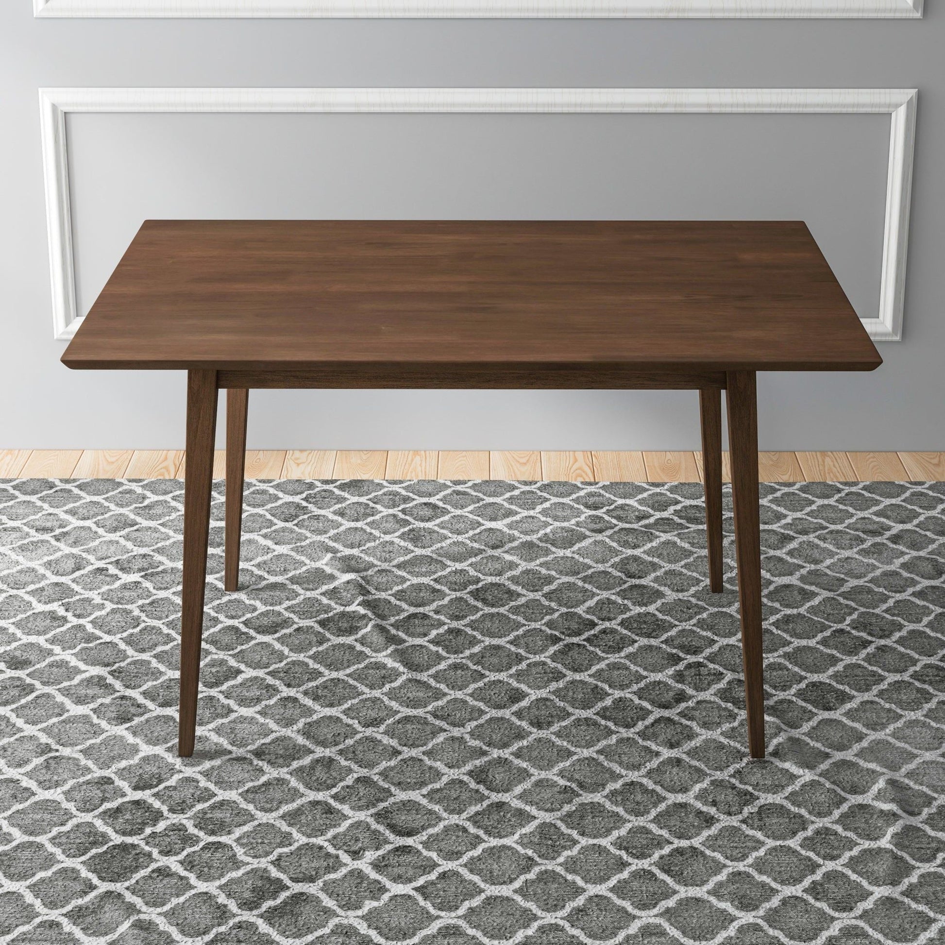 Levi Modern Style Rectangular Dining Table in warm brown wood with visible grain and sturdy legs on Tampa Home & Garden Store