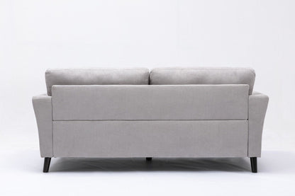 Damian Woven Fabric Sofa And Accent Pillows