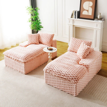 Double Chaise Lounge With Full Compressed Sponge
