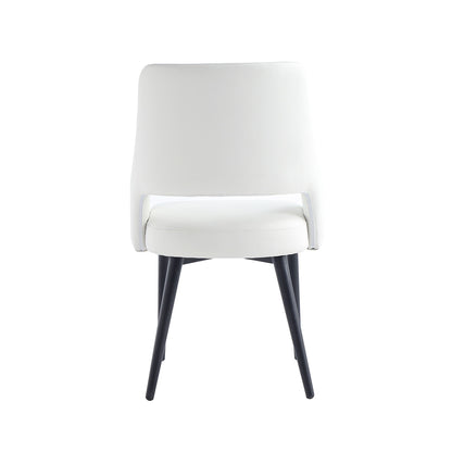 Tremont Dining Chair with Steel Frame, white upholstered seat and back, arm chair on Tampa Home & Garden Store