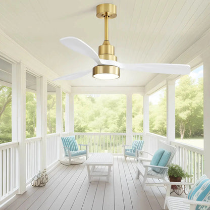 Indoor Ceiling Fan with Dimmable LED Light Remote