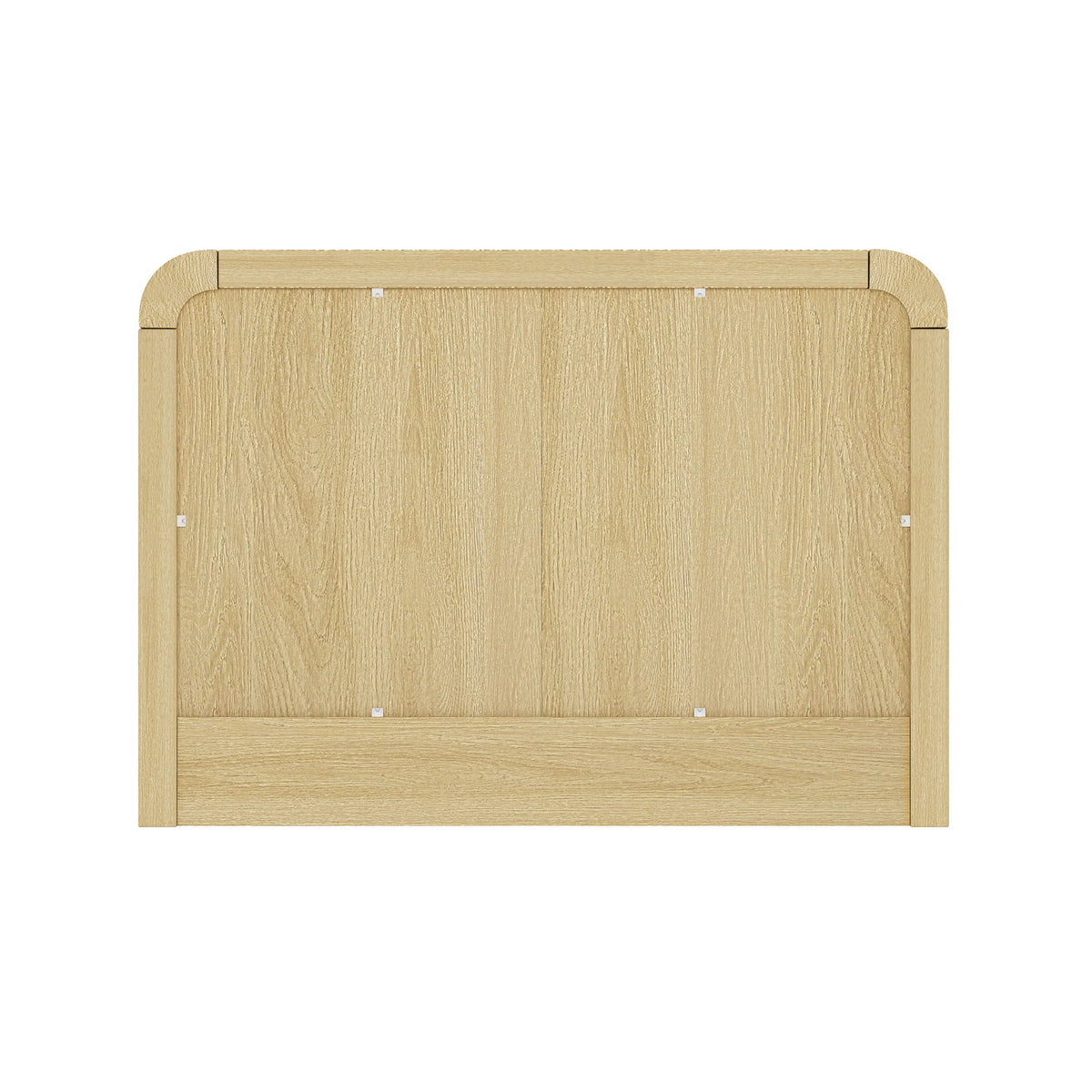 Two-drawer solid wood nightstand in light brown, HouseOfZazla modern minimalist accent furniture on Tampa Home & Garden Store