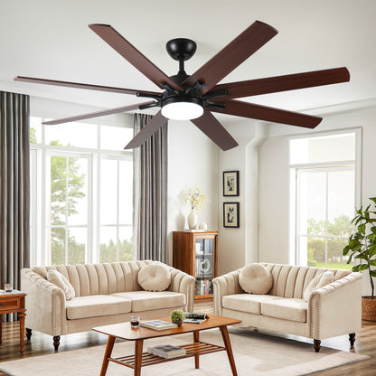 Indoor Outdoor Ceiling Fan With Remote and Light