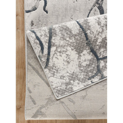 Contemporary Gray 3D Area Rug by HouseOfZazla, blue-gray pattern with plush textured pile on Tampa Home & Garden Store