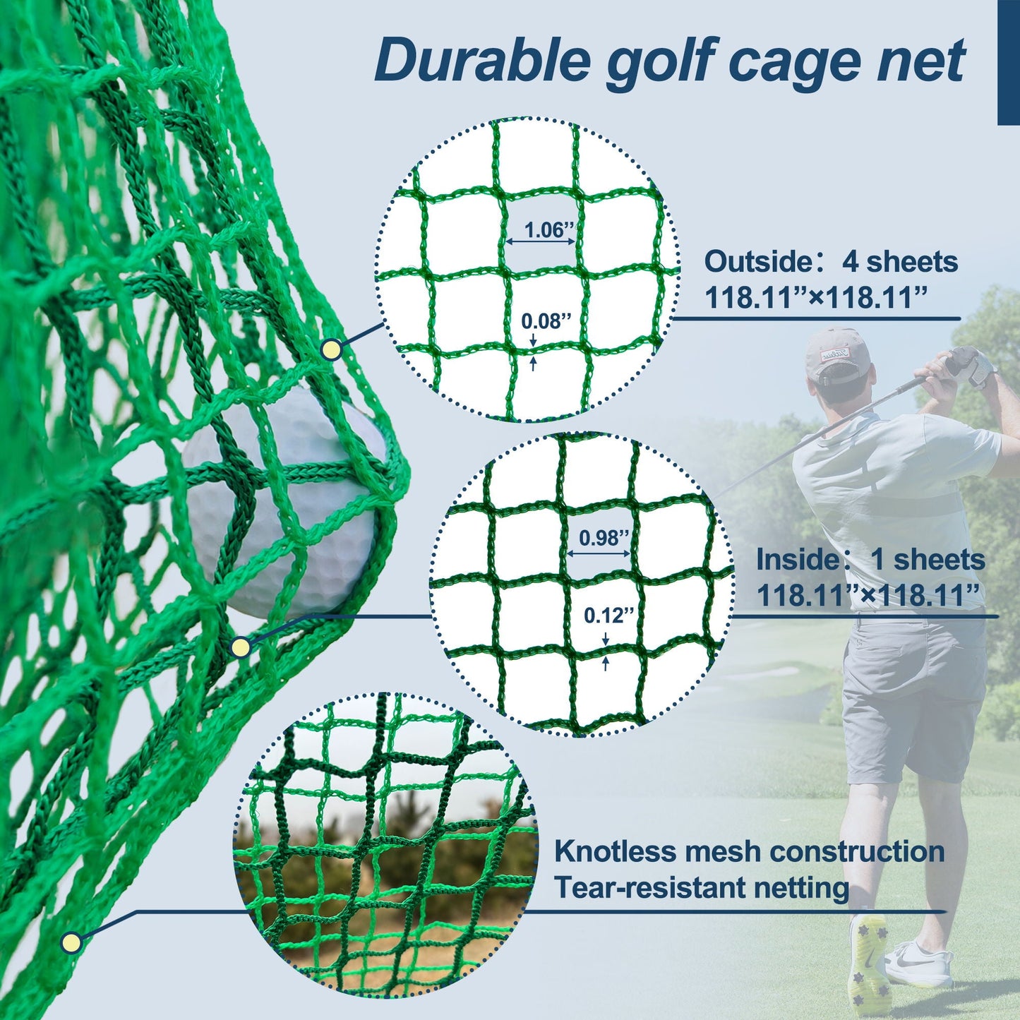 Golf Practice Net Cage and Indoor Outdoor Kit