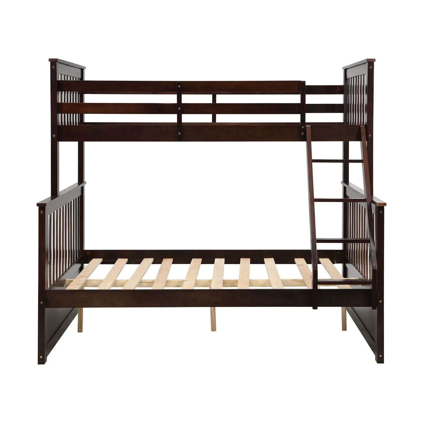 Sturdy Bunk Bed With Ladder and Guard Rails