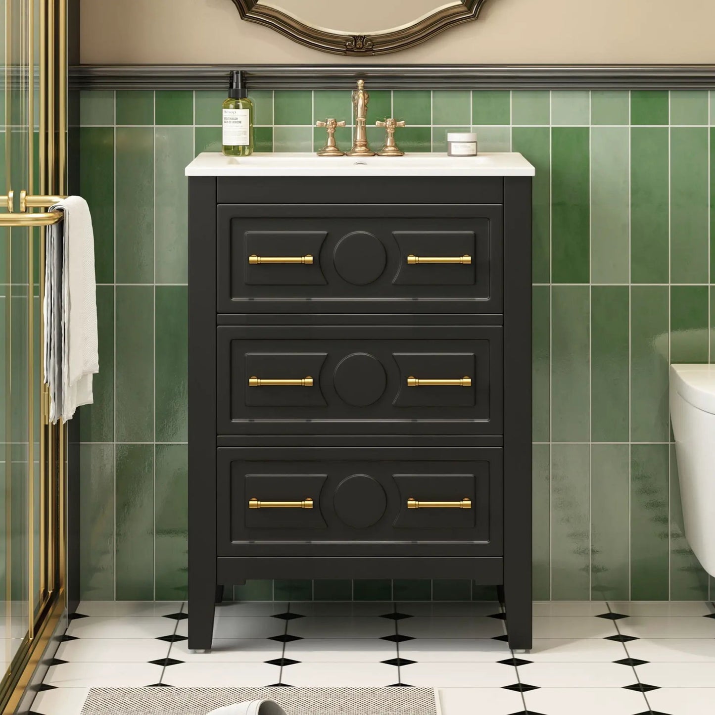 Bathroom Vanity With Sink Free Standing Cabinet