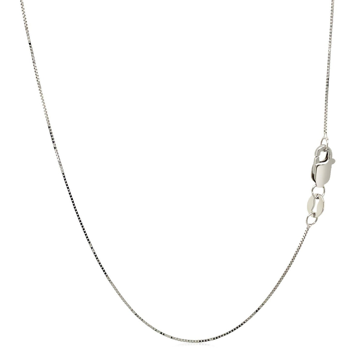 14k white gold classic box chain necklace 0.45mm with lobster clasp by Bids.com on Tampa Home & Garden Store