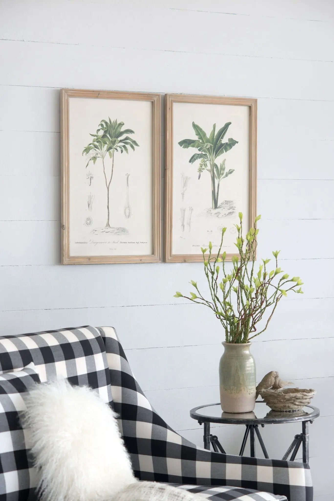 Tree framed print set of 2 in light wood frames; botanical prints by Unique Piece Furniture on Tampa Home & Garden Store