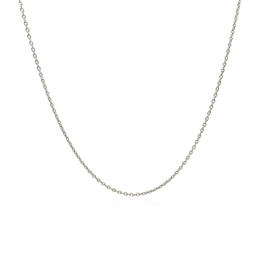 14k white gold oval cable link necklace 0.97mm chain Bids.com on Tampa Home & Garden Store