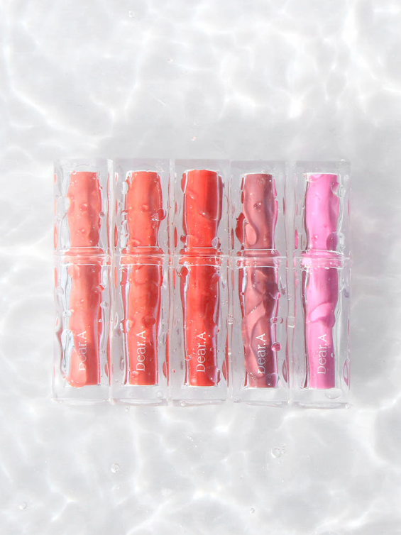 Dear.A Hydro Dewy Tint lip tint by Seoulia in 5 coral to pink shades on Tampa Home & Garden Store