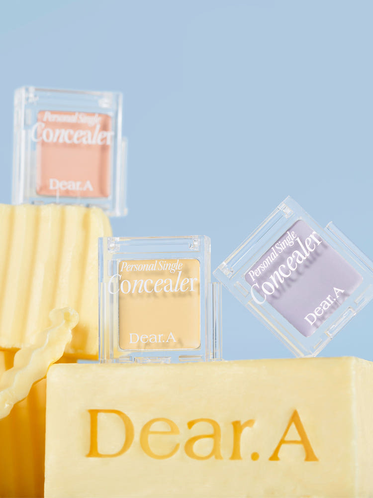 Dear.A Personal Single Concealer trio in peach, sand, lilac by Seoulia compact set on Tampa Home & Garden Store