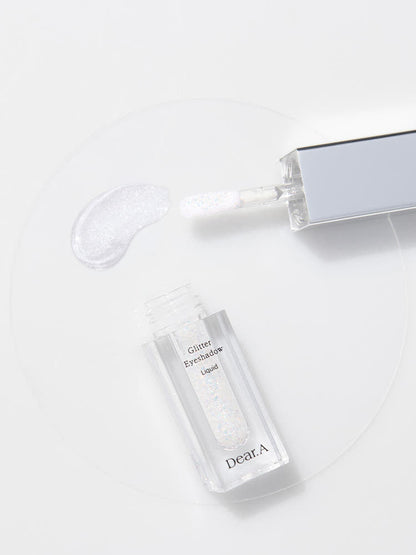 Dear.A vegan glitter liquid eyeshadow by Seoulia, 1.4g, 2 colors, iridescent glitter wand on Tampa Home & Garden Store