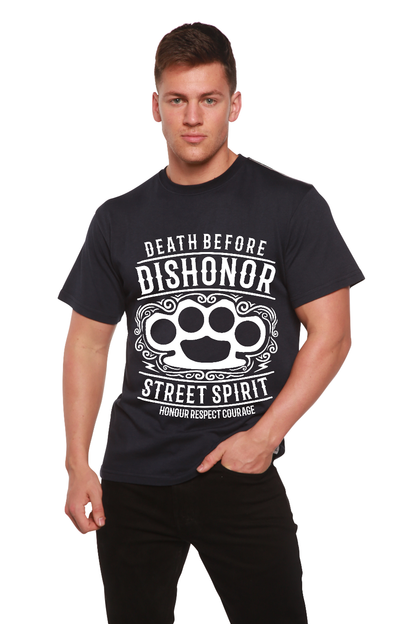 Death Before men's bamboo viscose organic cotton short sleeve graphic T-shirt by Spun Bamboo in black on Tampa Home & Garden Store