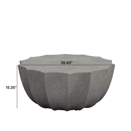 Modern Round Coffee Table for Patio or Deck
