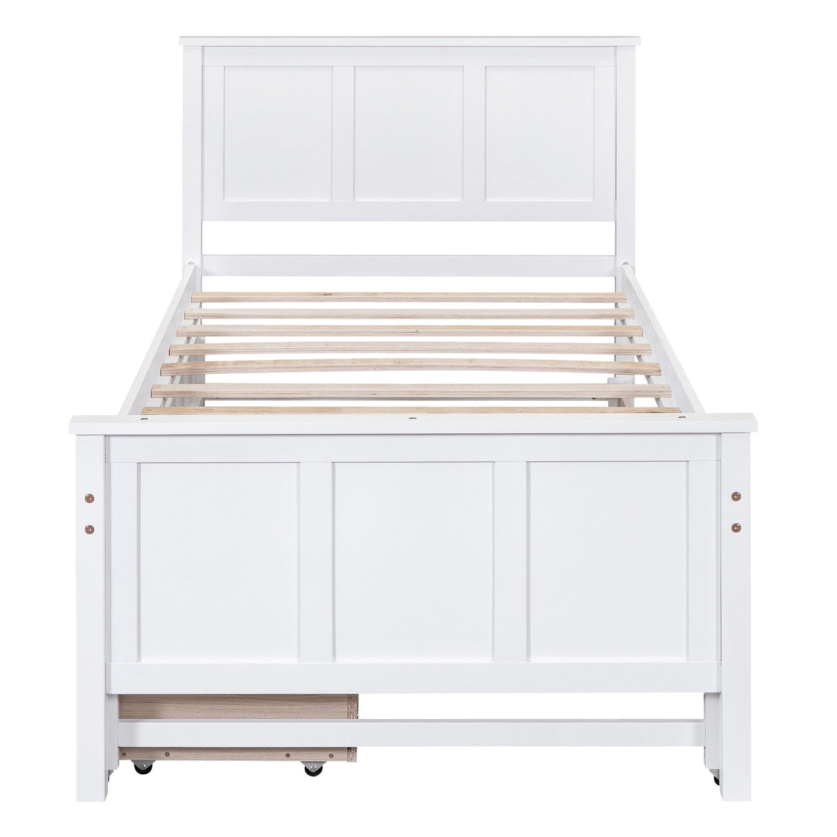 Platform bed with trundle and drawers in white by HouseOfZazla on Tampa Home & Garden Store
