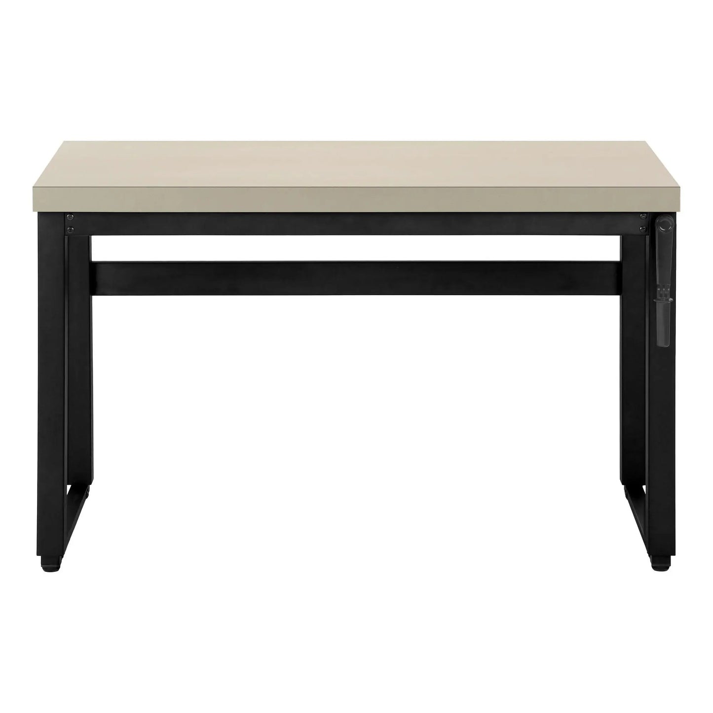 Computer Desk beige top, black metal frame, adjustable desk by Unique Piece Furniture on Tampa Home & Garden Store