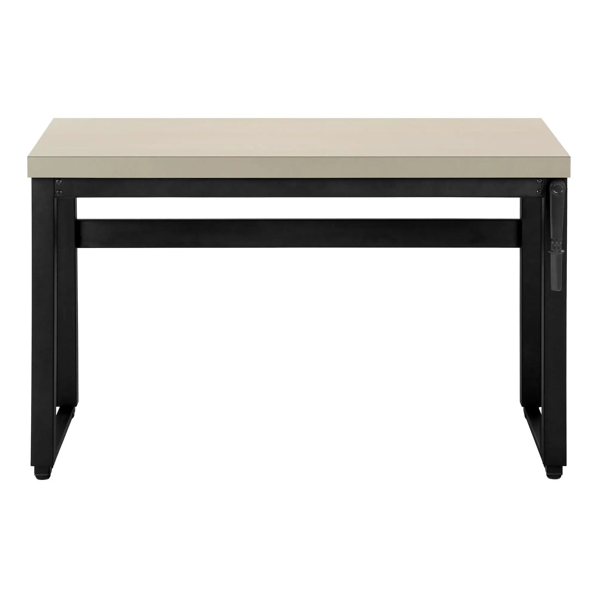 Computer Desk beige top, black metal frame, adjustable desk by Unique Piece Furniture on Tampa Home & Garden Store