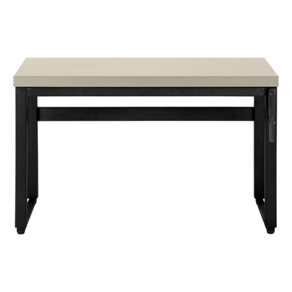 Computer Desk beige top, black metal frame, adjustable desk by Unique Piece Furniture on Tampa Home & Garden Store