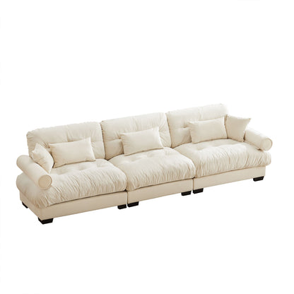 Large Modern Sofa With Cloud Comfort And Pillows
