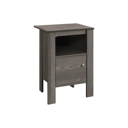 Accent Nightstand With Storage and Transitional