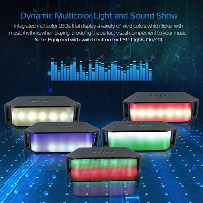 KOCASO LED wireless speaker with multicolor LED panel six-pack for party camping travel on Tampa Home & Garden Store