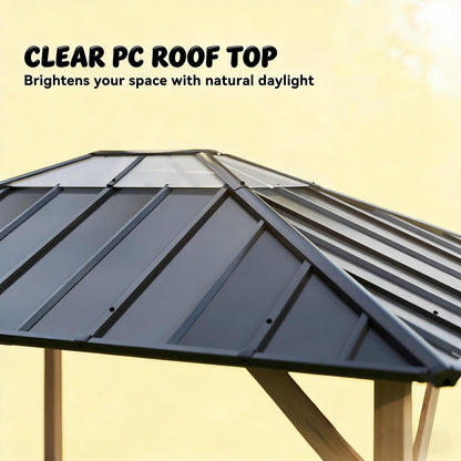 Spacious Outdoor Hardtop Gazebo by HouseOfZazla with gray metal roof panels on Tampa Home & Garden Store