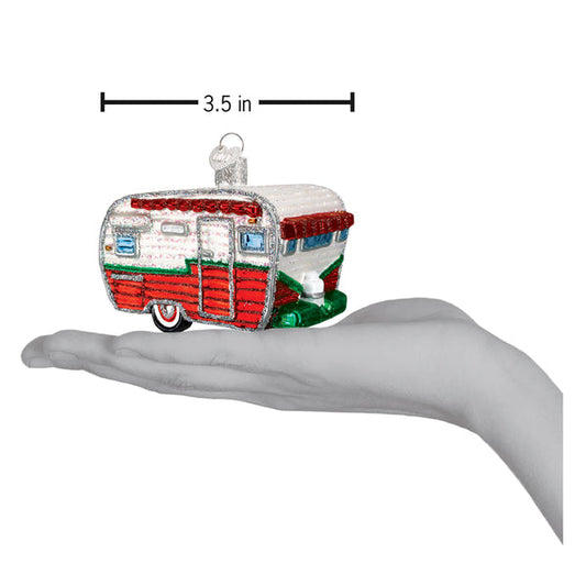 Travel Trailer Glass Ornament - Tampa Home & Garden Store