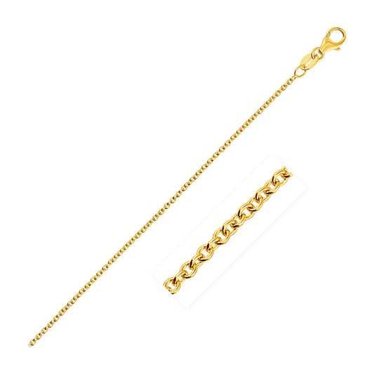 14k yellow gold round cable link necklace 1.3mm with lobster clasp Bids.com on Tampa Home & Garden Store