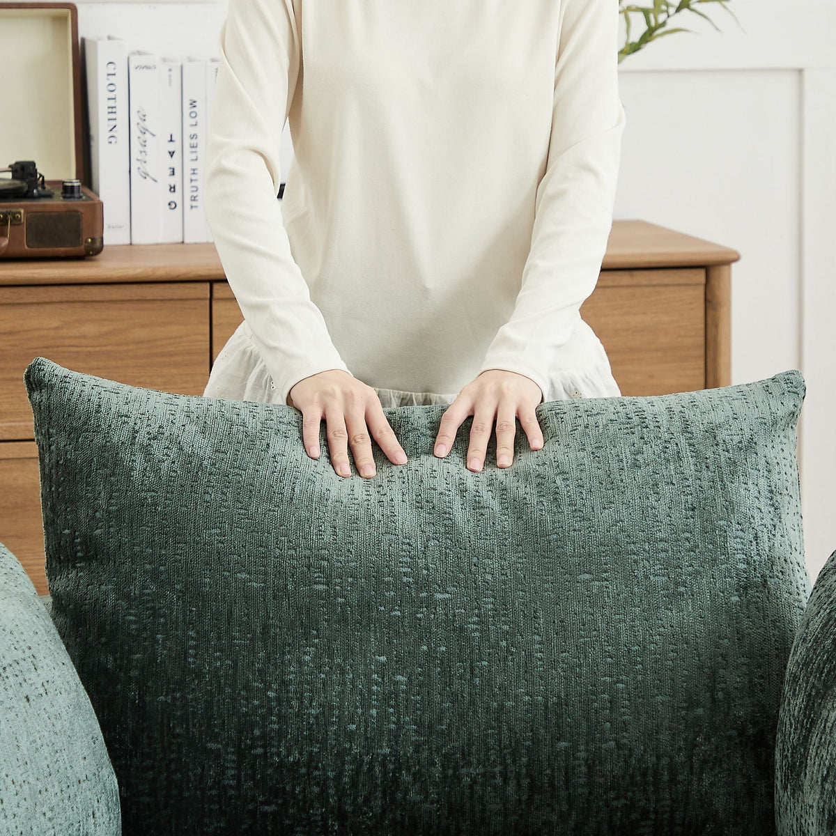 Modern Single Sofa and Swivel Sleeper Chair